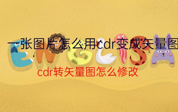 一张图片怎么用cdr变成矢量图 cdr转矢量图怎么修改？